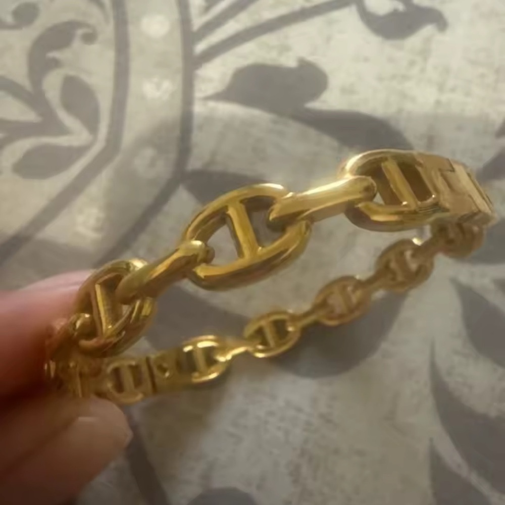 Trendy Gold Silver Link Bracelets Set - Picture 10 of 10